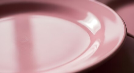 Elegant Blush Plate Close-up Minimalist Food Photography Surface Detail on Ceramic