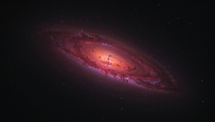 Obraz premium Brilliant galaxy illuminated in the cosmos, showcasing the vastness of space
