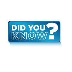 Glossy Blue Did You Know Banner Vector with Reflection for Educational Fun Fact Box