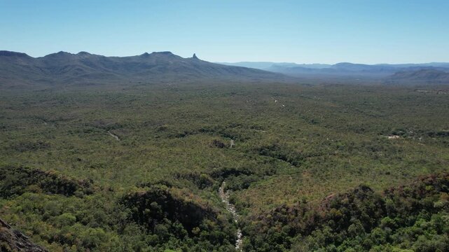 Valley in Brazil, Dedo and V&atilde;o do Moleque, Guardian waterfall, blue water, sunny day, incredible landscape, in the V&atilde;o do Moleque community in Chapada dos Veadeiros
