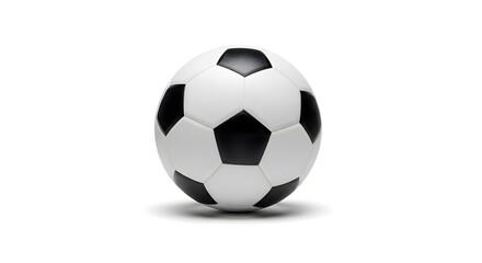 Fototapeta premium A classic black and white soccer ball isolated