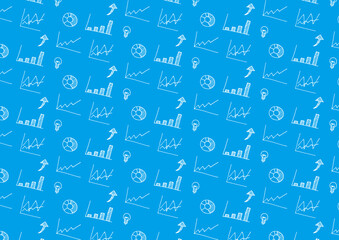 ラフな手描きのグラフのパターン背景素材