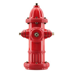 A vibrant, scarlet fire hydrant stands sentinel, symbolizing preparedness and safety. 