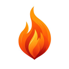 A vibrant and stylized flame illustration, symbolizing energy, warmth, and passion in various designs.