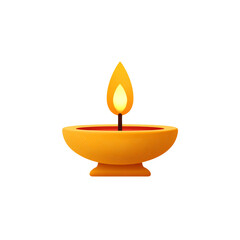 A vibrant orange oil lamp illuminates the darkness, symbolizing hope and enlightenment in various cultures.