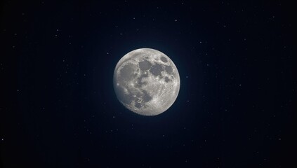 Obraz premium Lunar glow against the nighttime darkness
