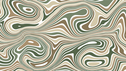 An abstract composition with flowing lines and multi-layered forms reminiscent of a topographic map or a cross-section of geological strata.