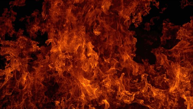 Black Background with Fiery Flame Texture