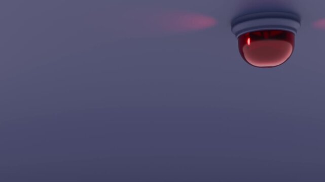 moderne Alarmsirene mit heller roter Signalleuchte - Gefahr und Sicherheit, Warnung f&uuml;r Risiko, Notfall und Schutzsysteme in moderner Sicherheitsumgebung, Technologie, Hilfe, Rettung, Einbruch, Feuer