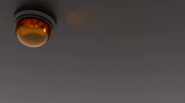 moderne Alarmsirene mit heller oranger Signalleuchte - Gefahr und Sicherheit, Warnung f&uuml;r Risiko, Notfall und Schutzsysteme, moderner Sicherheitsumgebung, Technologie, Hilfe, Rettung, Einbruch, Feuer