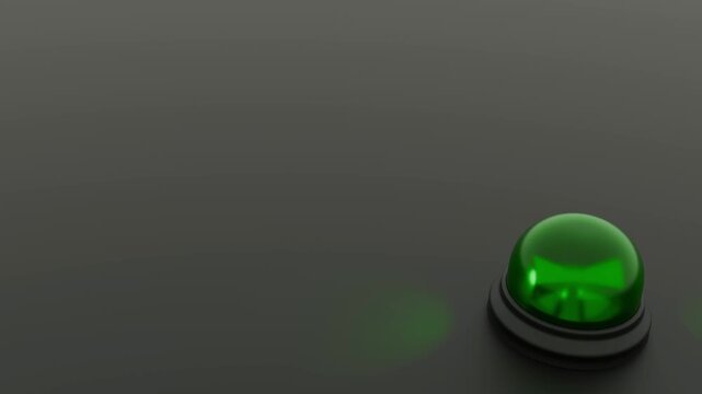 moderne Alarmsirene mit heller gr&uuml;ner Signalleuchte - Gefahr und Sicherheit, Warnung f&uuml;r Risiko, Notfall und Schutzsysteme in moderner Sicherheitsumgebung, Technologie, Hilfe, Rettung, Einbruch, Disco