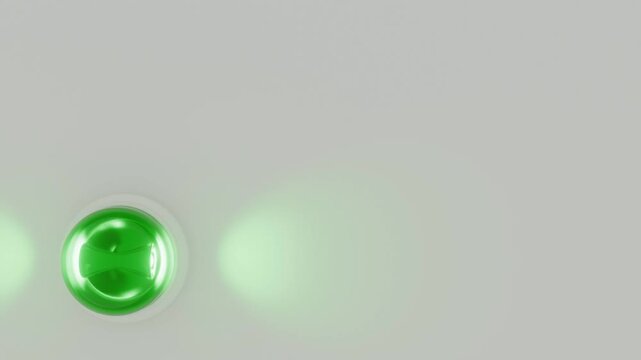 moderne Alarmsirene mit heller gr&uuml;ner Signalleuchte - Gefahr und Sicherheit, Warnung f&uuml;r Risiko, Notfall und Schutzsysteme in moderner Sicherheitsumgebung, Technologie, Hilfe, Rettung
