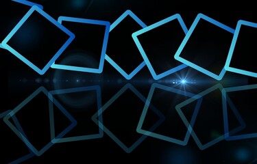 Futuristic Blue Square Light Abstract Background