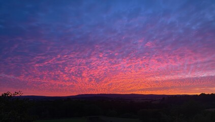 Fototapeta premium Sunset in Shades of Pink and Purple