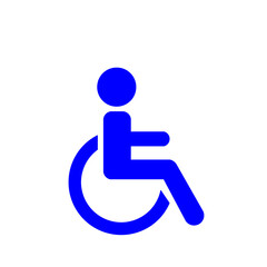 車いすマーク バリアフリーを示すピクトグラム(青)