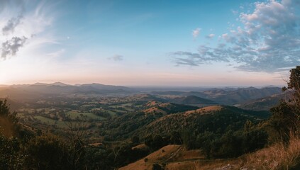 Fototapeta premium Explore the panoramic vista of Cibungbulang