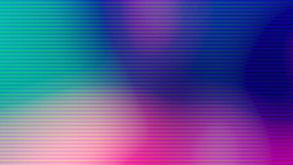 Vibrant teal, blue, and pink blurred gradient background texture with subtle horizontal scan lines effect