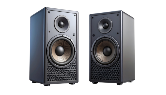 Studio Speaker Collection Two Styles Isolated on Transparent Background