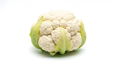 Fresh Cauliflower Vegetable Isolated on White Background