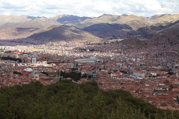 Fototapeta premium Smiling Traveler Enjoying a Sunny Day in Cusco
