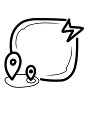 Hand-drawn decorative frame with bows and wavy lines in black outline on a white background. Vintage border element concept, greeting card design and elegant frame