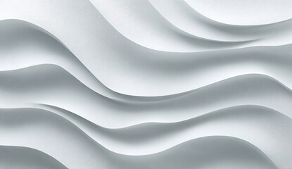 Obraz premium Abstract wavy white surface with flowing lines