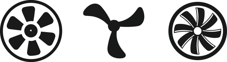Fototapeta premium Fan blades and rotors collection vector