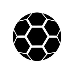 Obraz premium Black and white soccer ball on transparent background silhouette