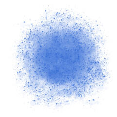 Abstract blue watercolor splash background with soft texture and paint splatter.