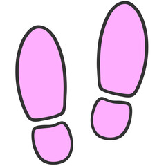 light purple shoes footstep icon