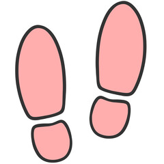 light pink shoes footstep icon