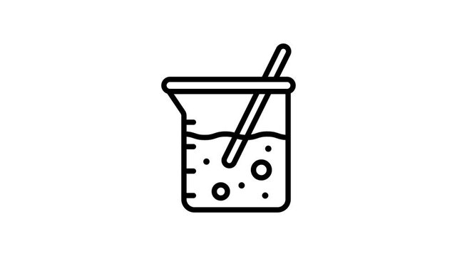 Get your hands on lab stir animated icon in line style