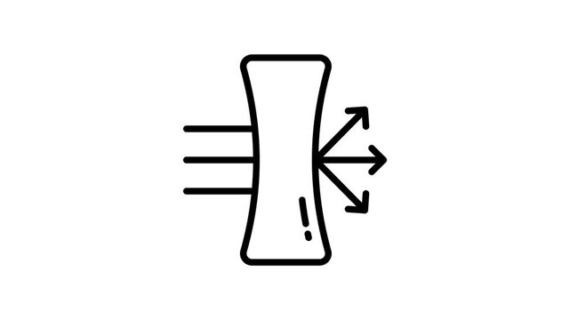 Ready to use line style animated icon showing normal index experiment