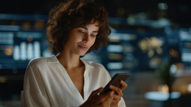 Corporate environment where employee interacts with holographic digital assistant, receiving project updates and real-time analytics, highlighting smart office technology, productivity, and