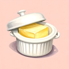 Butter Dish Still Life - A Culinary Delight.