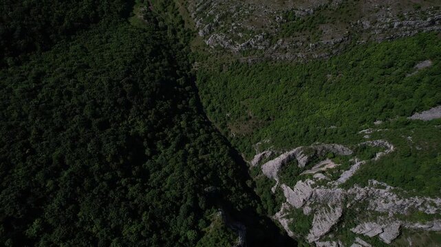 Aerial view of Turzii Gorge (Cheile Turzii) natural reserve