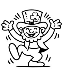 Leprechaun lying down cartoon. Vector clip art illustration with simple gradients. All on a single layer.
