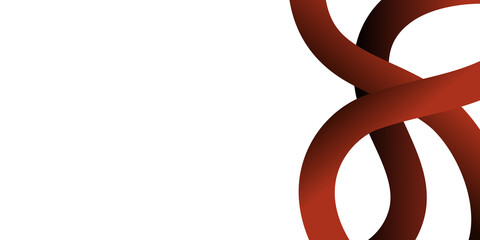 Abstract Red Ribbon Twist on Black Background