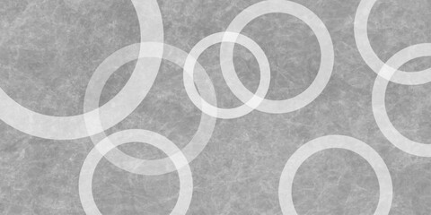 White abstract background with white circle rings in faded distressed vintage grunge texture design. Geometric grey textured abstract modern background - stock illustration.Grunge abstract background
