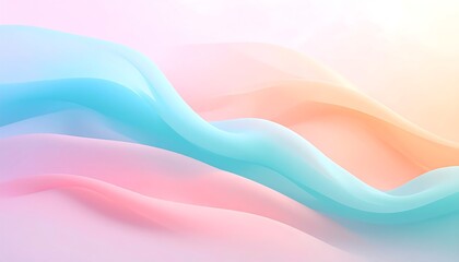 Abstract flowing waves of pastel colors creating a soft and ethereal abstract background design