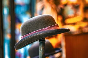 Classic Bowler Hat with Velvet Band