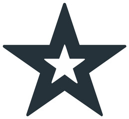 Obraz premium Overlapping Star Shapes A Bold Black Exterior Framing a Smaller White Five Pointed Star Symbol of Success Achievement and Ambition