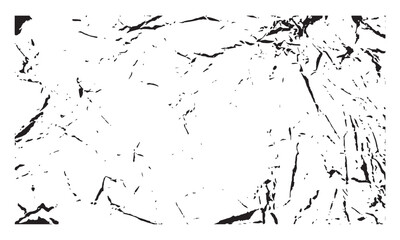 Black grunge texture effect creates a dramatic and bold abstract pattern on a white background.