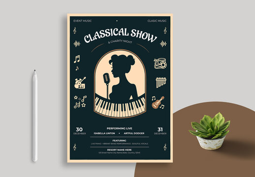 Classical Music Show Poster Layout