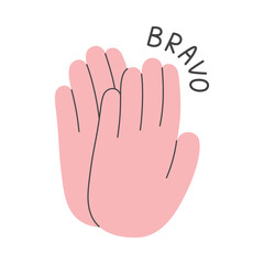 Clapping hands. Congratulation, appreciation applause success concept