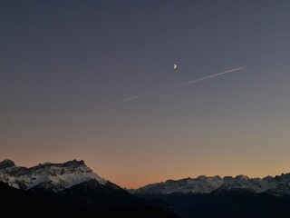 sunset in the mountains