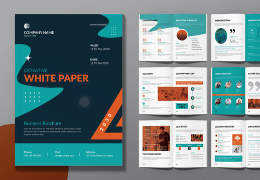 White Paper Layout Design Template