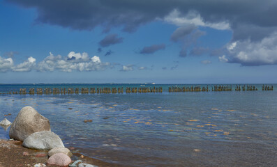 Coast in Glowe at Tromper Wiek, Pomeranian Bay, Baltic Sea, island of R&uuml;gen, Mecklenburg-Western Pomerania, Germany