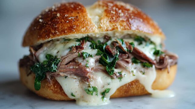grilled salmon steak, pulled pork sandwich, cheese