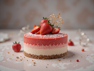 cake with strawberries